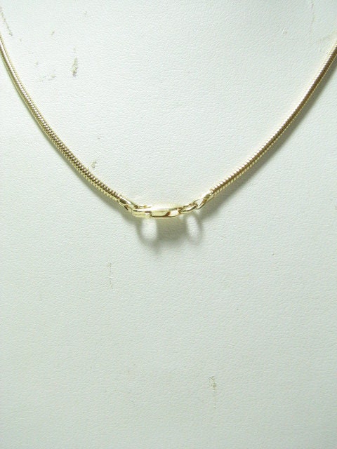 15 Inch Gold Snake Necklace With Lobster Clasp, 1.5mm Thick