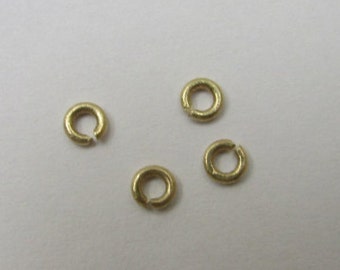 14K Solid Gold jump rings, open jump rings for gold chains, chain wire and leather, 14K Real Gold Jewelry Findings, Wholesale Supplies