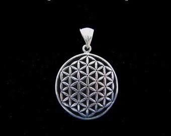 Authentic Flower of Life Charm Pendant Sterling Silver