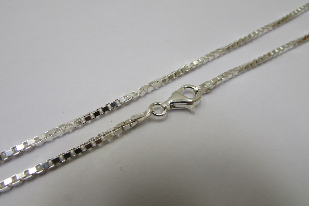 Sterling Silver 2mm Box Chain Necklace With Lobster Clasp, Strong Heavy ...