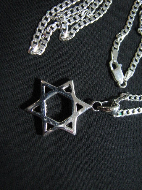 Stylish Mens Star of David Pendant Necklace Sterling Silver - Etsy