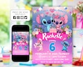 Stitch Editable Birthday Invitation Template, Printable Birthday Invitations, Digital Kids Party Invite, Digital Bday Card Invite, Stitch