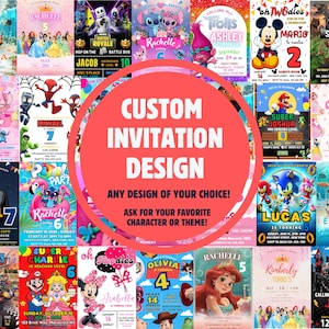 Aangepaste uitnodiging, op bestelling gemaakte uitnodiging, aangepaste digitale verjaardagsuitnodiging, babyshoweruitnodiging, Instant Download