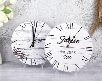Custom Metal Wall Clock, Modern Wall Clock, Office Wall Art, Unique New Home Gift, Personalized Housewarming Gift, Custom Livingroom Clock