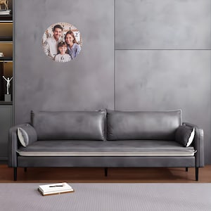 Anpassad väggklocka med bild, personlig namnklocka, heminredningsklocka, bildklocka, inflyttningspresent, anpassad textklocka bild 5