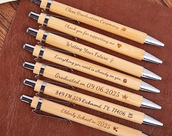 Stylo en bois gravé,Stylo à bille personnalisé,Cadeau pour professeur gravé personnalisé,Stylo à bille personnalisé en bambou,Stylo à bille gravé personnalisé