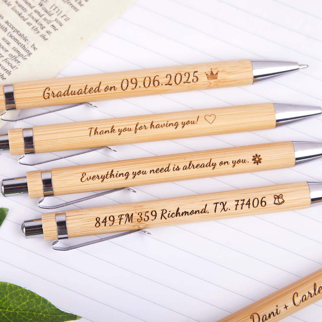 Engraved Wooden Pen,personalized Ballpoint Pen,custom Engraved Teacher ...
