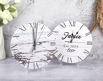 Personalized Clock Family Name,Custom Name Clock,Personalized  Family Name Clock,For Living Room Bedroom Wall Hanging Decor