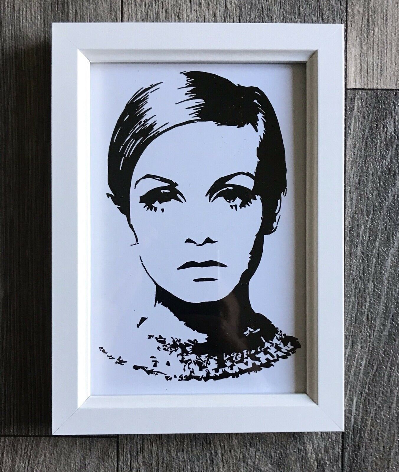 Framed Twiggy 1960s Fashion Black and White Pop Art Print - Etsy UK
