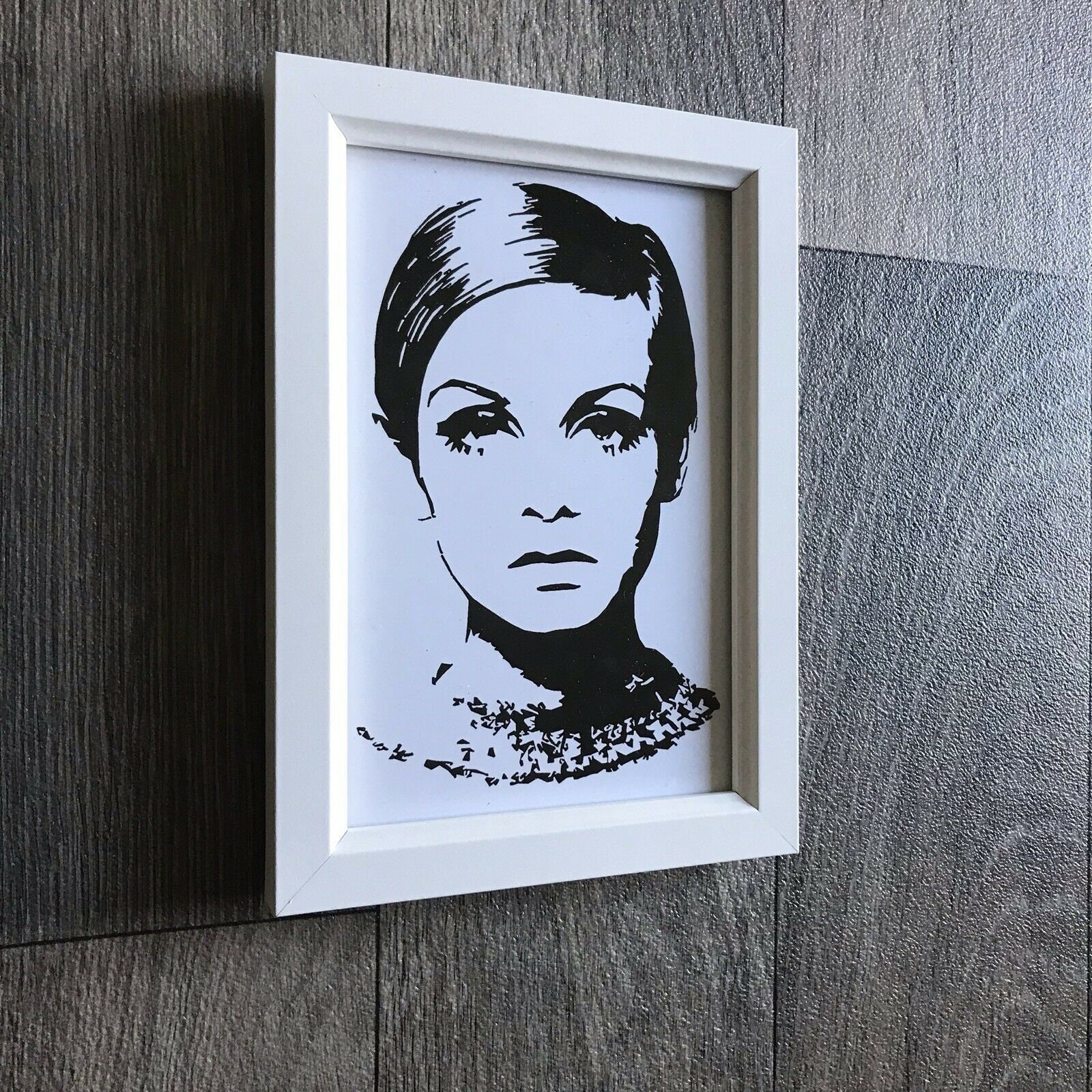 Framed Twiggy 1960s Fashion Black and White Pop Art Print - Etsy UK
