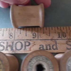 14 Small Empty Wood Thread Spools--Crafting Spools--Vintage Sewing Decor