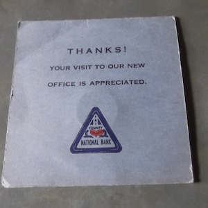 Anfang der 1970er Jahre Bankwerbung für Central PA--Tri County National Bank--Buffalo Valley PA Mit Buffalo Head Nickel