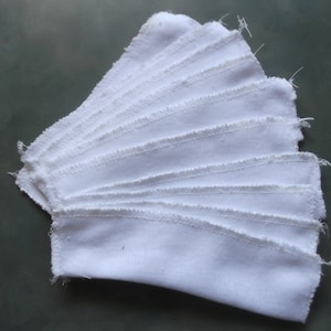 Fodere per coltelli pieghevoli in cotone bianco - Custodie morbide per riporre gli utensili - Set da 10 pezzi - Misure assortite per coltelli fino a 4" o 6"