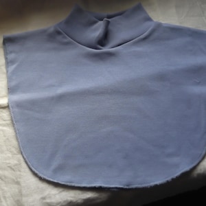 Medium Blue Mock Turtleneck Dickie-Unisex-Fits Most-Layered Look-Cotton Fabric