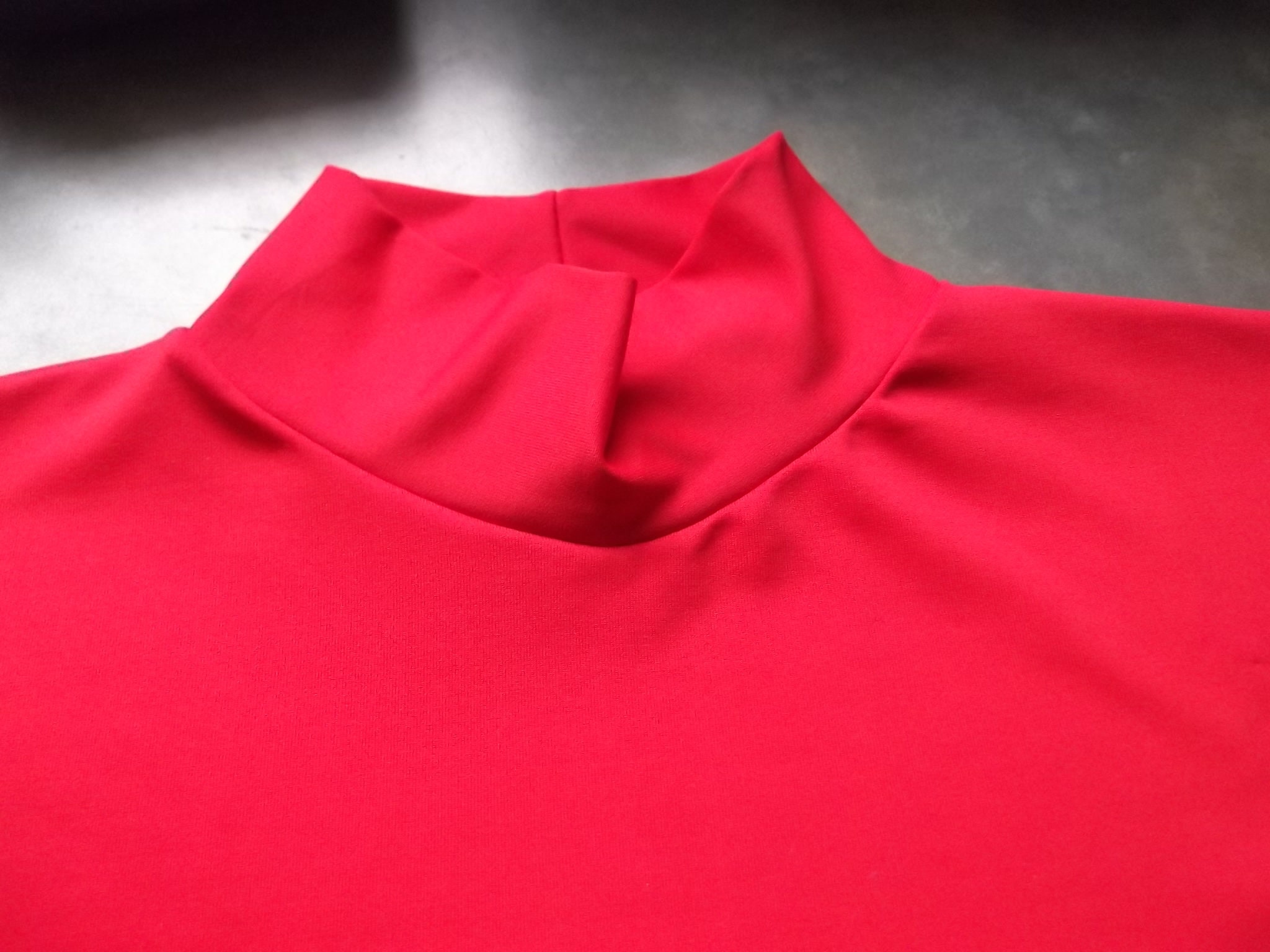 red nike mock turtleneck