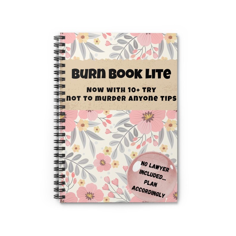 Cuaderno de flores sarcástico, divertido y ligero, regalo para compañeros de trabajo y madres de clubes de lectura. imagen 7