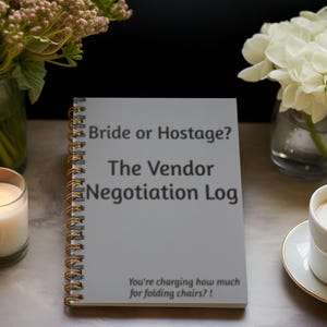 Wedding Planning Notebook: Budget, Timeline & Vendor Tracker 6x8 matte cover journal 59 pages image 1