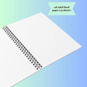 May include: A white spiral bound notebook with 118 ruled lined pages (59 sheets).