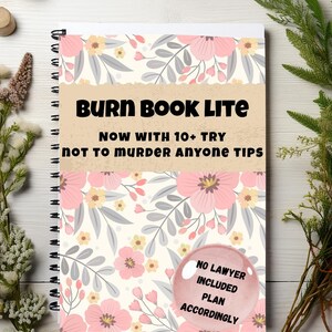 Cuaderno de flores sarcástico, divertido y ligero, regalo para compañeros de trabajo y madres de clubes de lectura. imagen 6