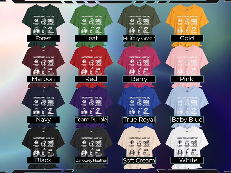 Things I Do in My Spare Time DnD Shirt, Funny Dungeons & Dragons Gamer Tee, Tabletop RPG Humor Gift for Players image 14