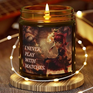 Annie Candle League of Legends Scented Tealight Coconut Wax Gamer Gift For Her Him Light Flame Taper LoL Champion Leagueoflegends Home Decor