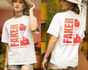 Faker T1 League of Legends Esports-shirt, LoL Gaming Leagueoflegends Gamer Gift Worlds MSI LCK Fan Merch Tournament Event Watchparty bekijken