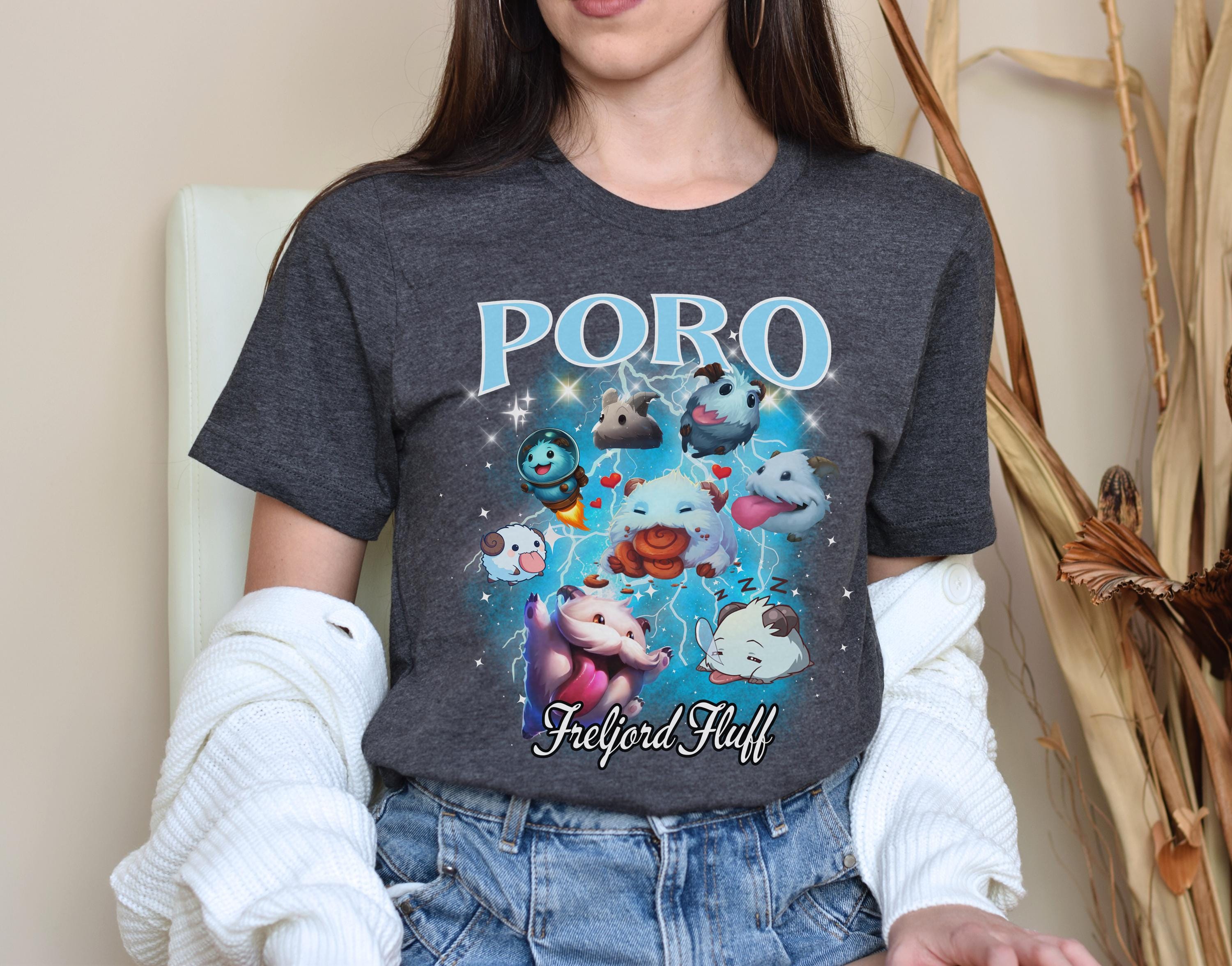 リーグオブレジェンド lol ロルくん キーホルダー グッズ Tシャツ Cute Poro League of Legends Shirt, Adorable Freljord Legend Merch