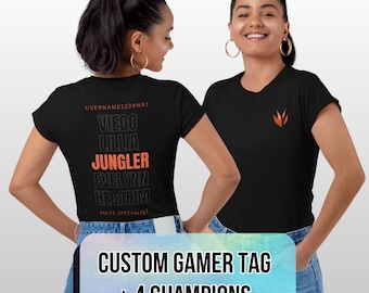 Personalized League of Legends Jungle Shirt, Custom Gamer Tag Tee