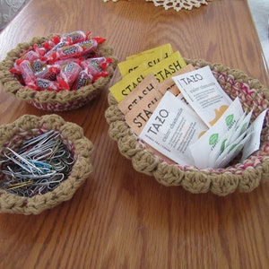 Pie Crust Nesting Bowl Pattern, Crochet Nesting Bowl Pattern, Crochet Pattern, Crochet Bowl Pattern, Cottagecore, Farmhouse, Nesting Bowls