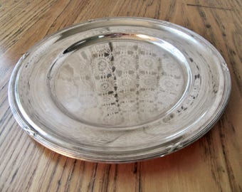 Plato de plata sueco vintage, Prima N.S. Alp Silver, plato de plata, plato para aperitivos, decoración del hogar, decoración de plata, bandeja pequeña de plata