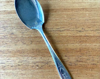 Vintage 1917 Oneida Jelly Spoon, K Monogram, Pattern Adam, Grandmacore, Silverplate, Vintage Silverware,