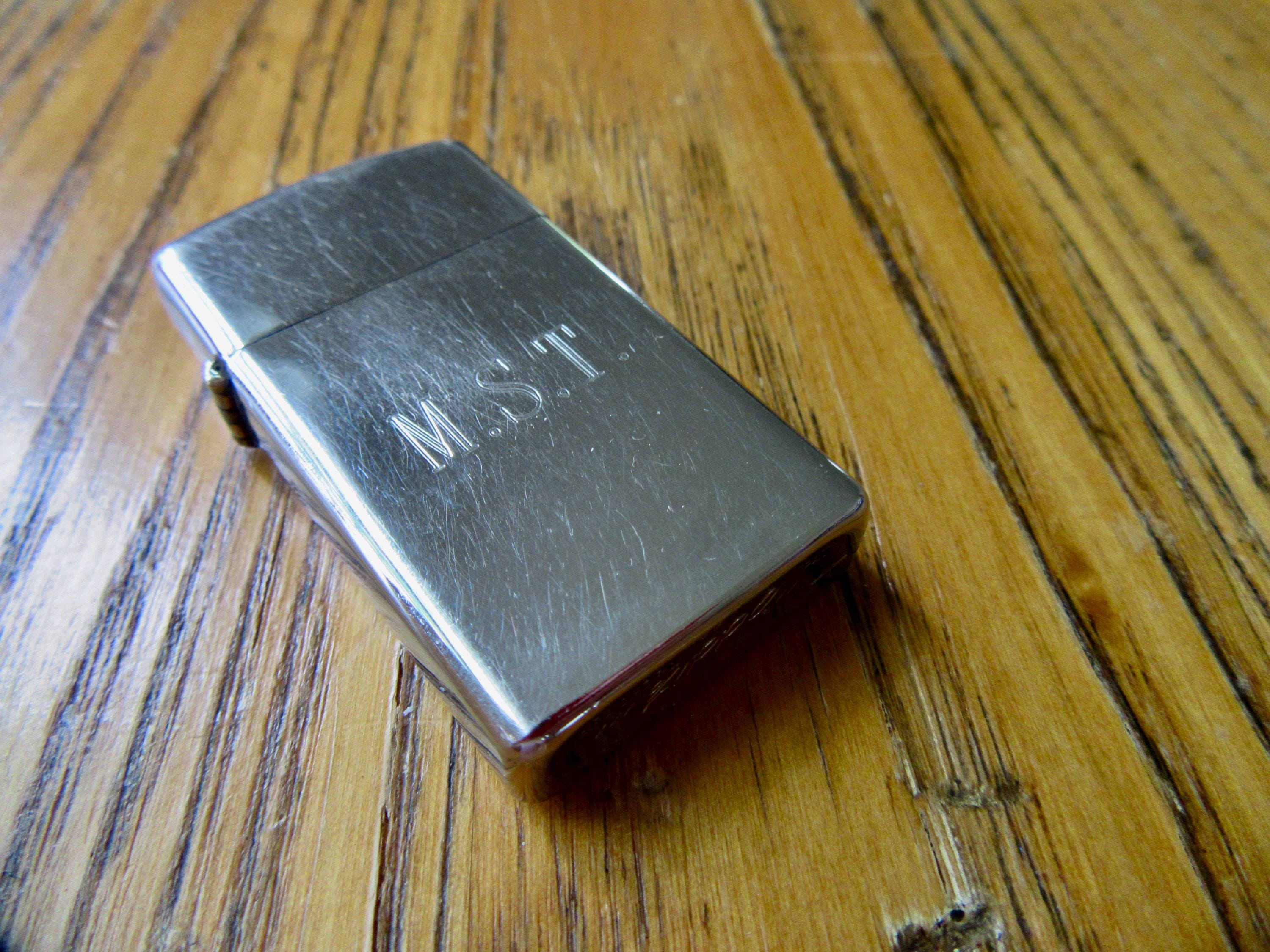 ビンテージ デスクライター Vintage Zippo Slim Lighter, 1969, III II, Monogram MST