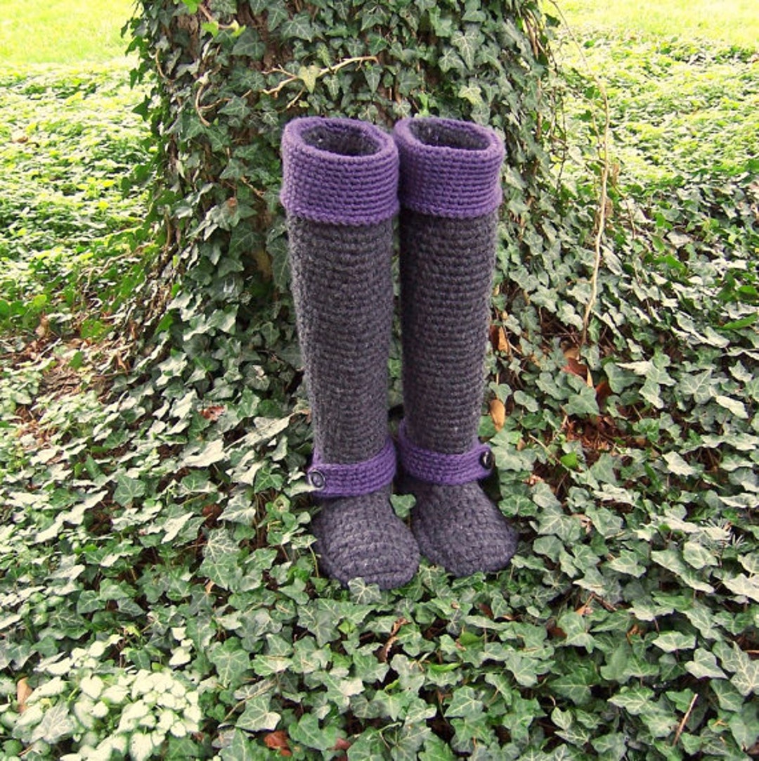 Crochet Boots, Tall Boots, 20 to 25 Inches, Custom Made, Your Choice of ...