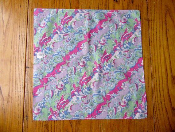 Vintage Japanese Handkerchief, Soft Floral Print,… - image 1