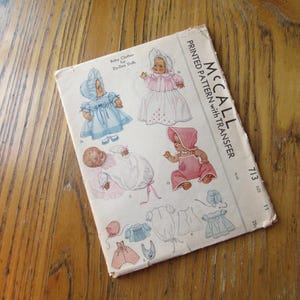 Vintage 1939 McCall Baby Dy-Dee Doll Clothes Pattern, 713, Size 11, Transfer, Cut,  Vintage Baby Sewing Pattern, Collectible Sewing Pattern