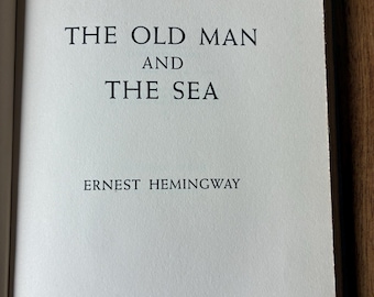 Vintage 1952 The Old Man And The Sea, By Ernest Hemingway, Book Club Edition
