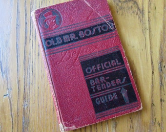 Vintage Old Mr. Boston Official Bar-Tenders Guide, 1936, 1st Edition, 3rd Printing, Vintage Bartending, Vintage Bar Decor, Gift For Him