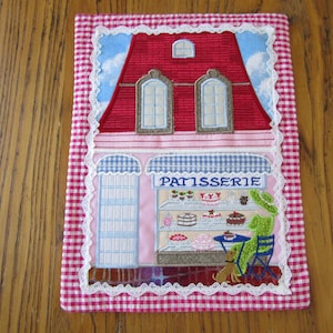 Vintage Paris Souvenir Hot Pad, Fabric Trivet, Cotton, Embroidered Trivet, Vintage Paris, Hot Pad, Table Linens, Vintage Kitchen