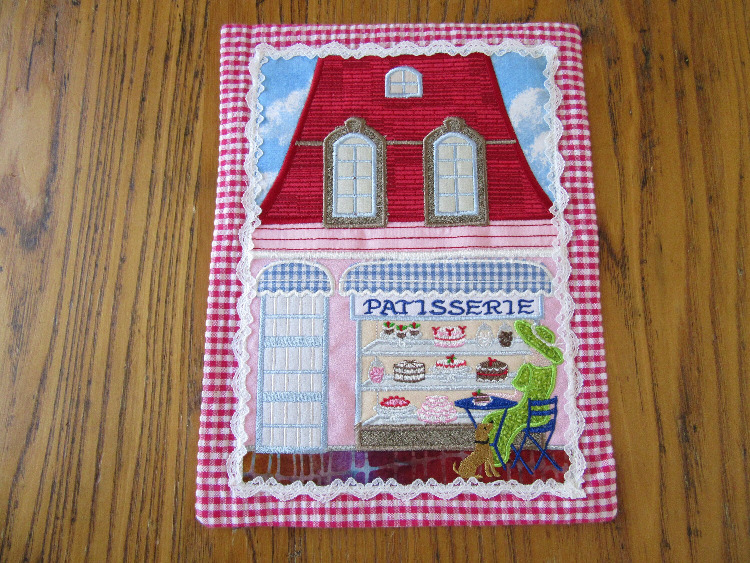 Vintage Paris Souvenir Hot Pad, Fabric Trivet, Cotton, Embroidered Trivet, Vintage Paris, Hot Pad, Table Linens, Vintage Kitchen