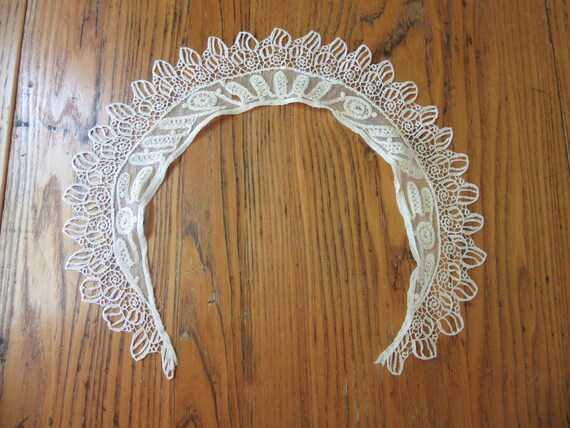 Antique Hand Made Lace Collar,  Embroidered Lace,… - image 7