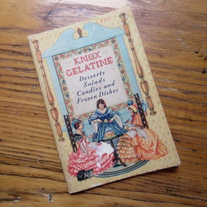 1936 Vintage Knox Gelatine Desserts Cookbook, Salads, Candies, and Frozen Dishes, Vintage Knox Gelatine, Gift For Her, Collectible Cookbook