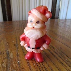 Vintage Gurley-kerstkaars, kerstman, ongebruikt, 1960, kerstdecor, kerstkaarsen, gemaakt in Buffalo, vakantiedecor, Gurley Santa