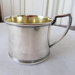 Vintage Wilcox Silver Plate Baby Cup, Silver Baby Cup, Baby Gift, Gold Wash, Silver Cup, Baby Shower Gift, Small Silver Cup, Vintage Baby