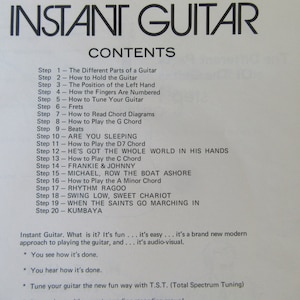 Vintage Guitar Lesson Book, Instant Guitar by Gibson, 1972, Guitar Instruction, Guitar Collectibles, 20 Step Lesson Plan, 33 LP Record, Gift image 3