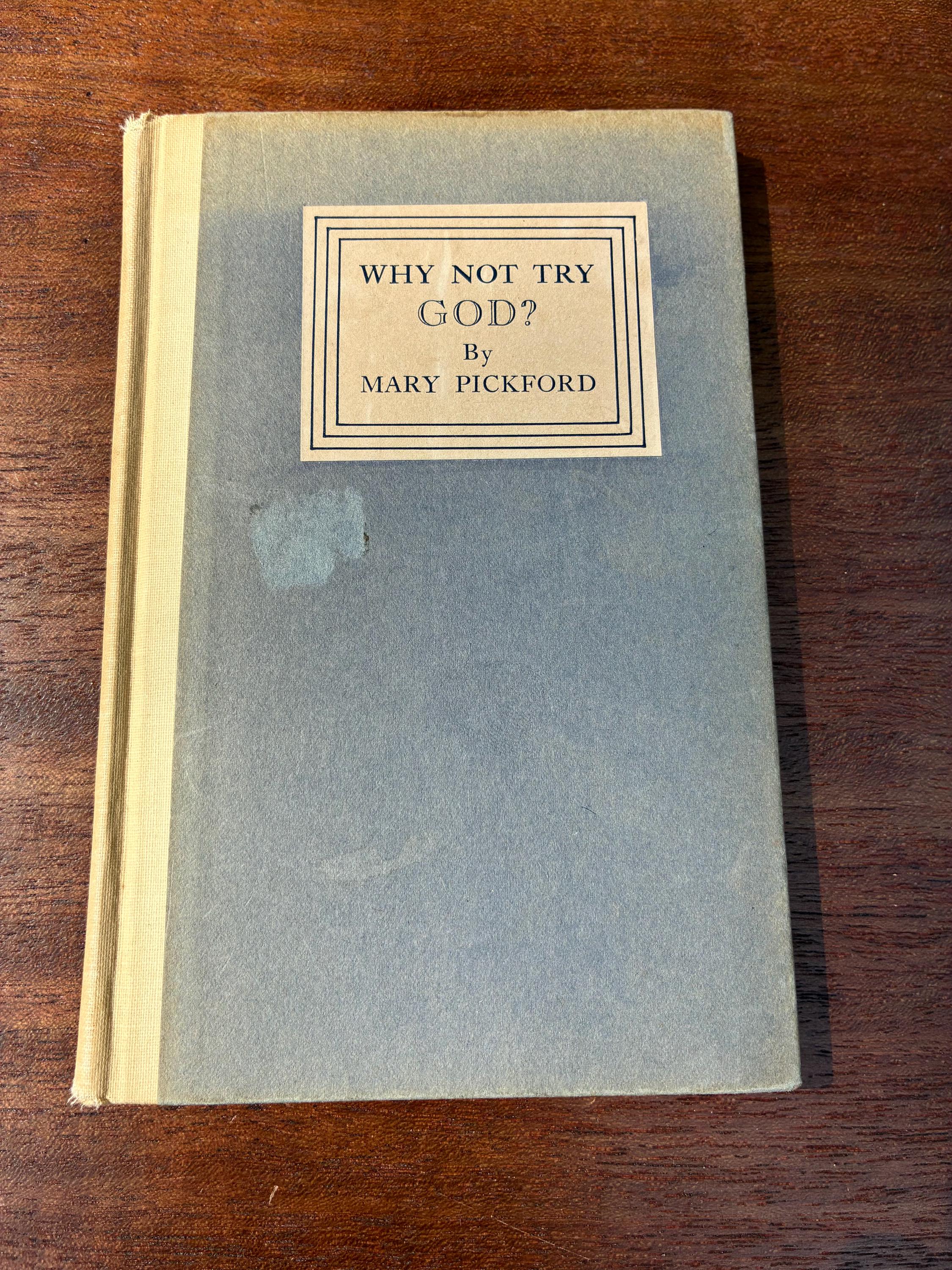 1935年ヴィンテージ本：『なぜ神を試さないのか』メアリー・ピック