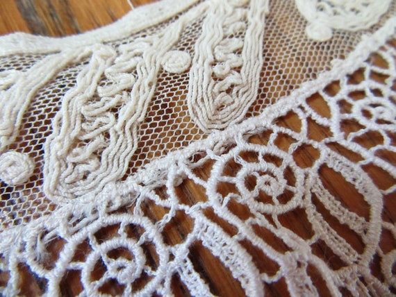 Antique Hand Made Lace Collar,  Embroidered Lace,… - image 6