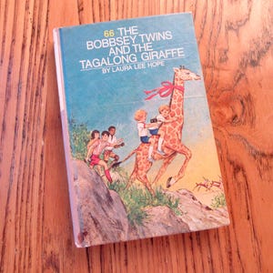Vintage 1973 Children's Book, The Bobby Twins And The Tagalong Giraffe, #66, Laura Lee Hope, Grosset & Dunlap, Collectible Book, Gift