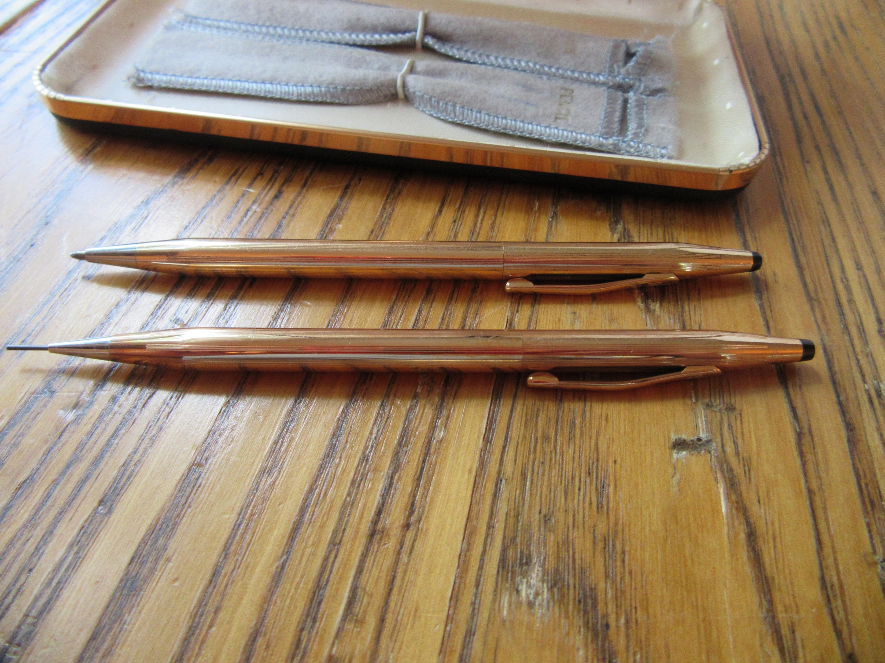Vintage 1967 Cross 14K GOLD Filled Ballpoint Pen & Pencil Set