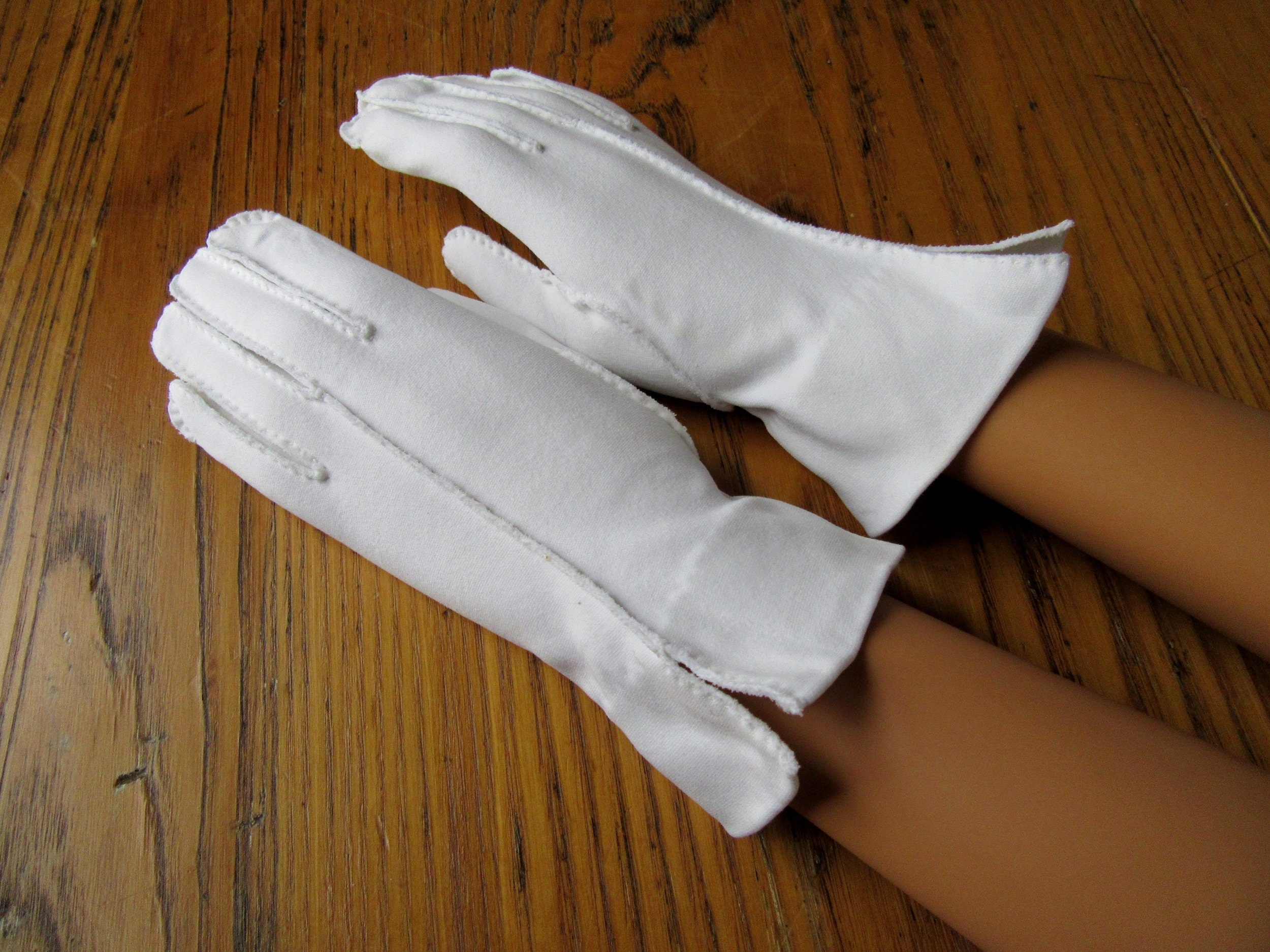 womens white cotton dress gloves