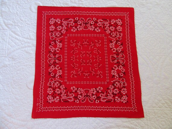 1910 - 1940's, Unused, Elephant Brand Red Bandana,